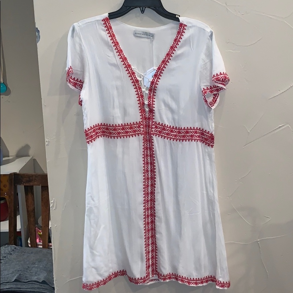 White and Red Dress